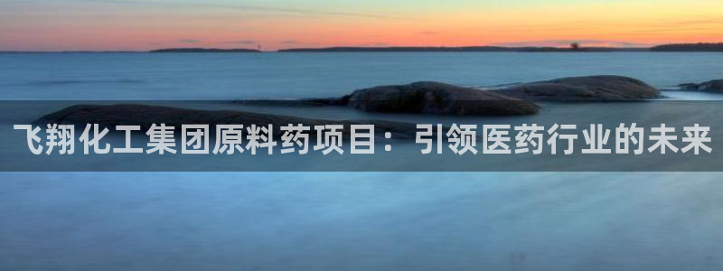 球盟会优惠领取网站是真的吗：飞翔化工集团原料药项目：引领医药