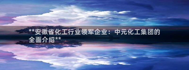 球盟会黑款吗还是白款：**安徽省化工行业领军企业：中元化工集