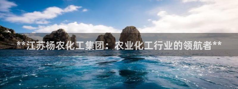 球盟会黑款吗还是白款：**江苏杨农化工集团：农业化工行业的领