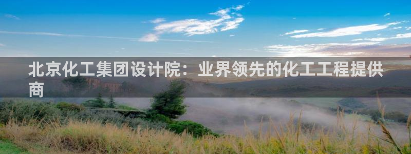 球盟会APP最新地址：北京化工集团设计院：业界领先的化工工程