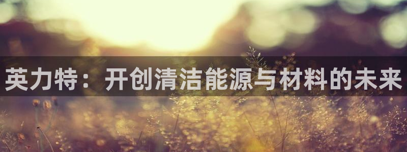 球盟会app手机登录：英力特：开创清洁能源与材料的未来