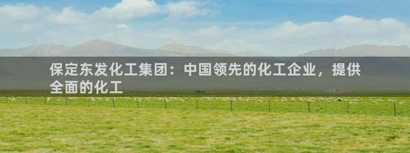 球盟会网页登录入口：保定东发化工集团：中国领先的化工企业，提