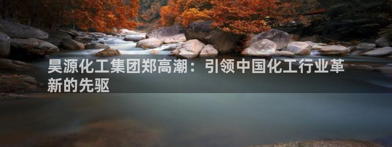 球盟会网址：昊源化工集团郑高潮：引领中国化工行业革
新的先驱