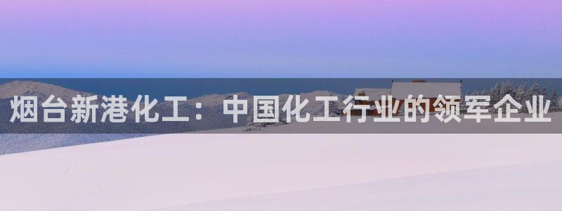 球盟会进不去球员吗：烟台新港化工：中国化工行业的领军企业